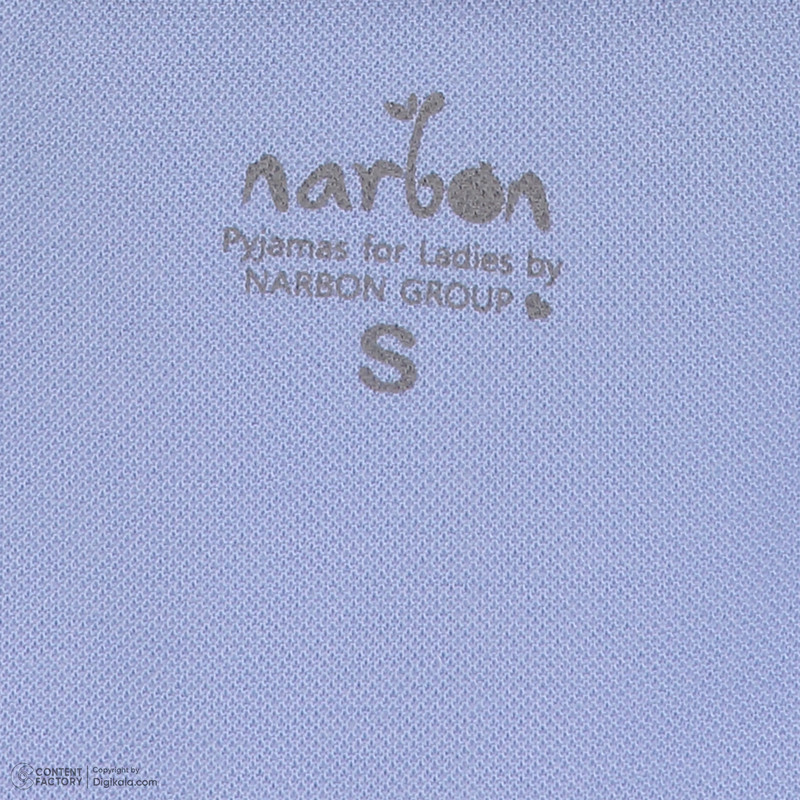 ست کراپ تی شرت آستین کوتاه و شلوارک زنانه ناربن مدل 15211066 رنگ آبی