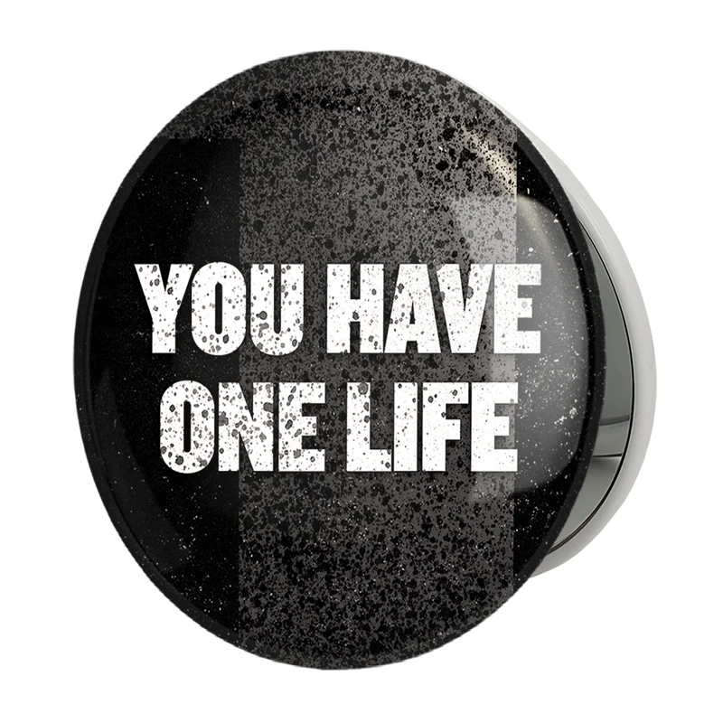 آینه جیبی خندالو طرح You Have One Life مدل تاشو کد 10039 