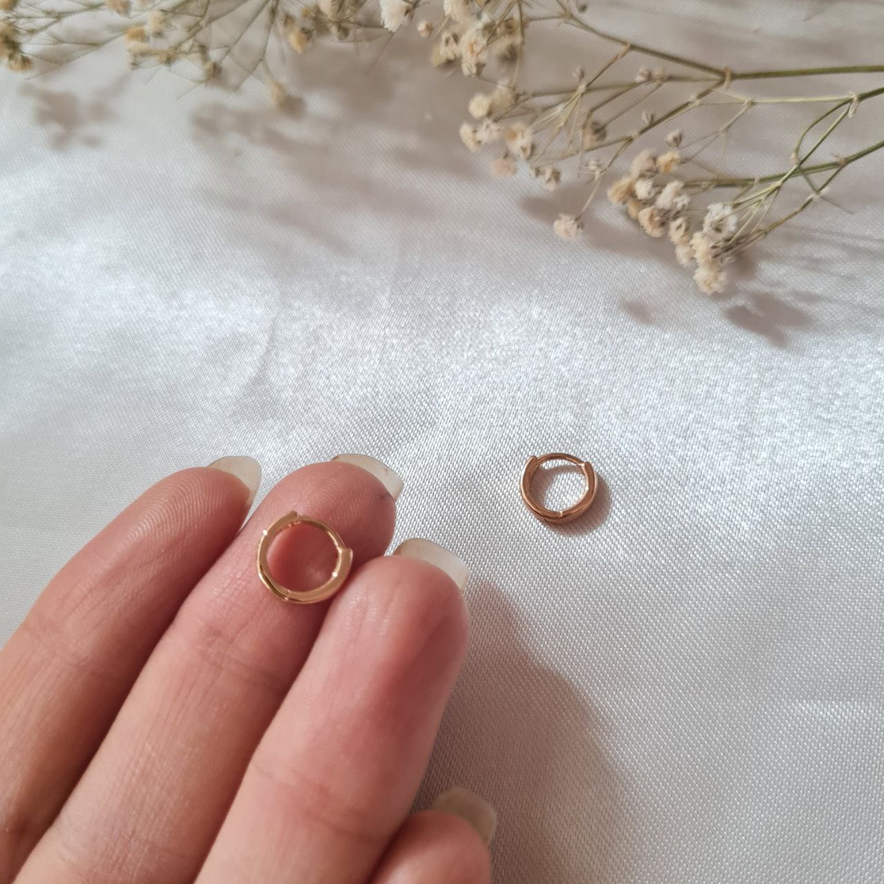 گوشواره زنانه ژوپینگ مدل حلقه ای ساده کوچک کد h05