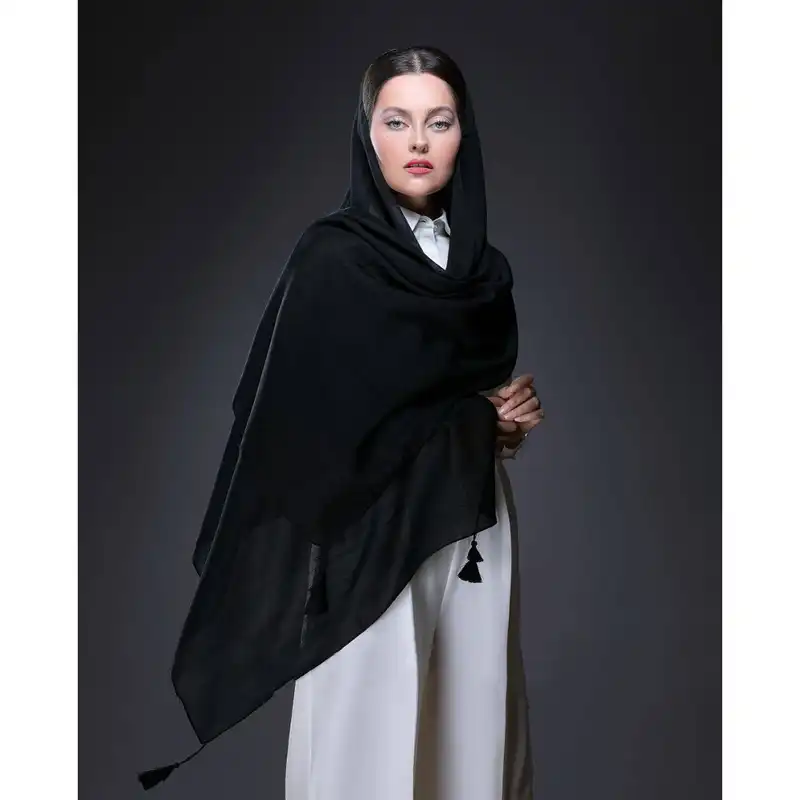 شال زنانه مدل  نخی تابستونی منگوله دار کد 2087