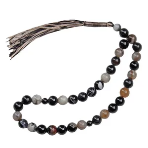 تسبیح مدل سنگ عقیق طبیعی 33 دانه کد T_469