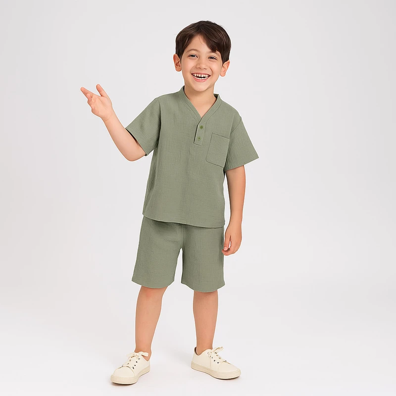 ست تی شرت و شلوارک پسرانه مادر مدل Toni