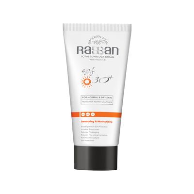 کرم ضد آفتاب بدون رنگ راسن SPF 30 مدل spectrun ‌مناسب پوست‌های معمولی حجم 40 میلی‌ لیتر