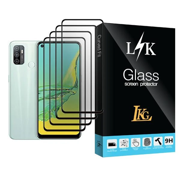 محافظ صفحه نمایش ال کا جی مدل LK Glass MIX004 مناسب برای گوشی موبایل اوپو A33 (2020) بسته چهار عددی