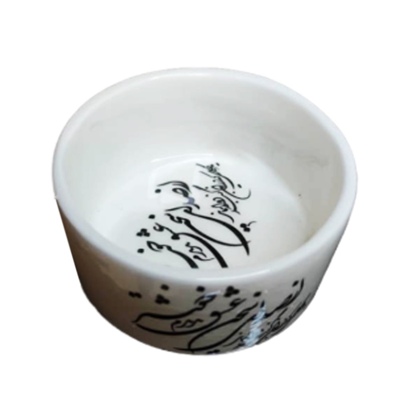 کاسه سرامیکی طرح سیاه مشق مدل 1128