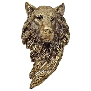 دیوارکوب برنجی مدل سردیس گرگ کد H-1295
