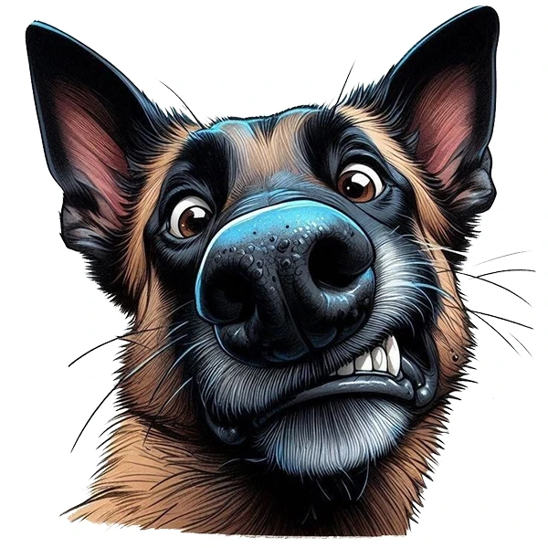 استیکر پارچه و لباس پاد آفرین طرح سگ عصبانی کد 1003