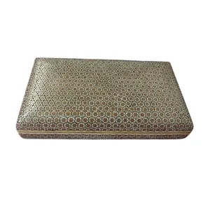 جعبه جواهرات خاتم کاری مدل گرد کد 35