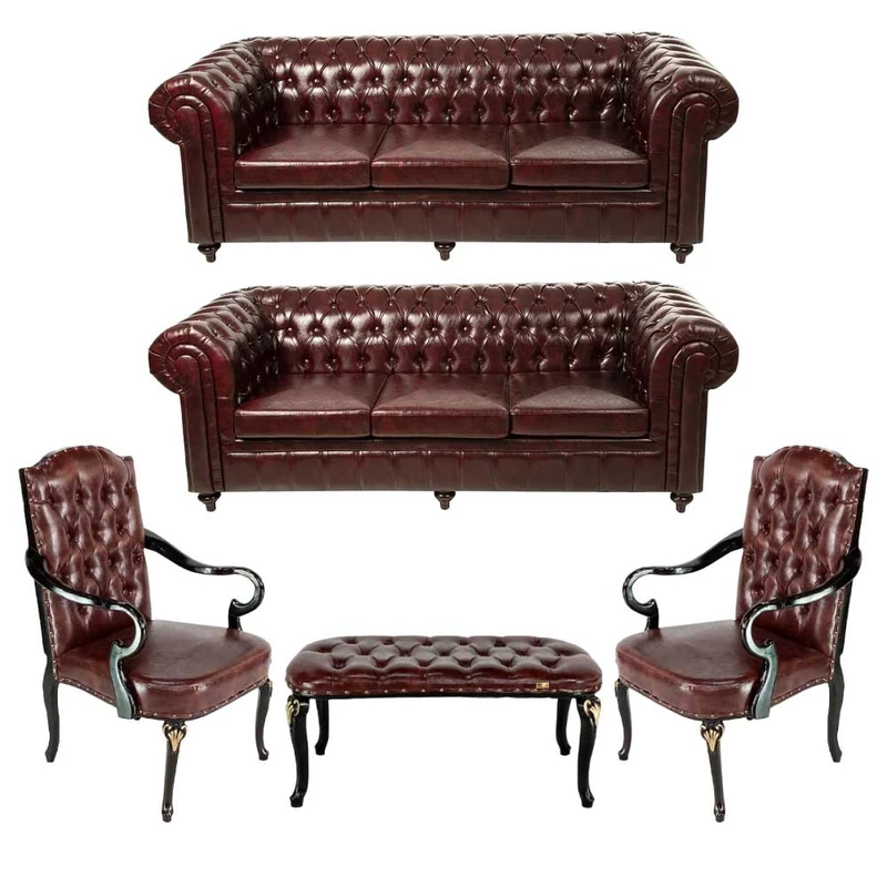 مبل بازرگانی پارسین مدل چسترورنا باجلومبلی هشت نفره