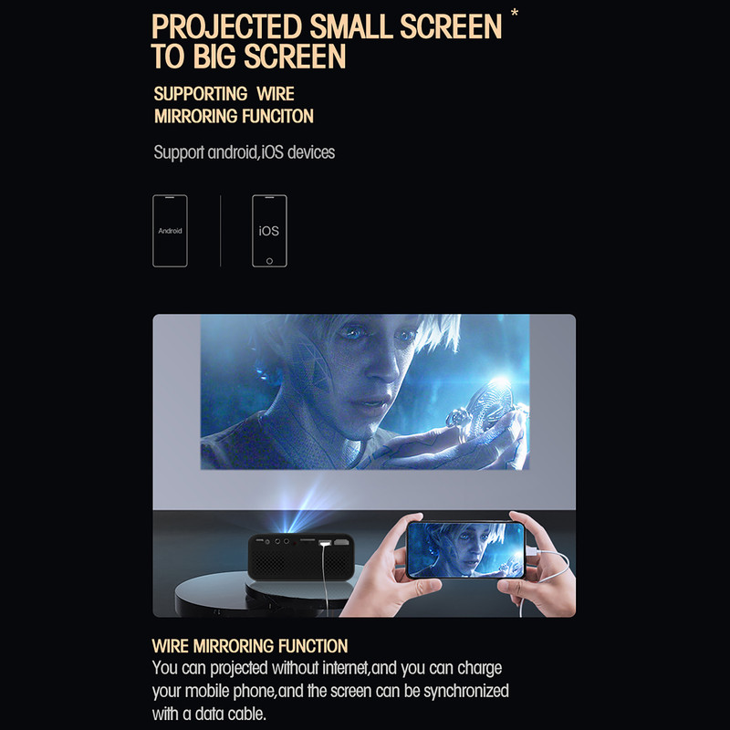 مینی ویدئو پروژکتور مدل YT500 Optical