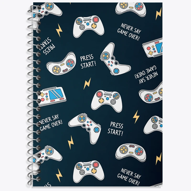 دفتر زبان 50 برگ خندالو مدل دو خط طرح گیمر کد N531