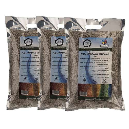 کود گرانوله سوپر سولفور اوره 1 کیلوگرمی شرکت گلباران سبز گیلان بسته سه عددی