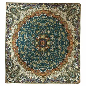 رومیزی ترمه هفت رنگ مدل T70 سایز 100X100سانتی متر