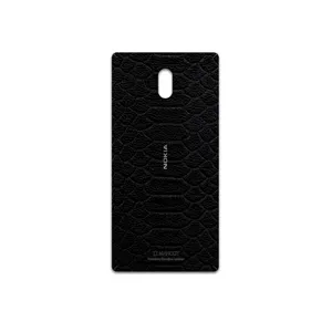 MAHOOT Black-Snake-Leather Cover Sticker for Nokia 3