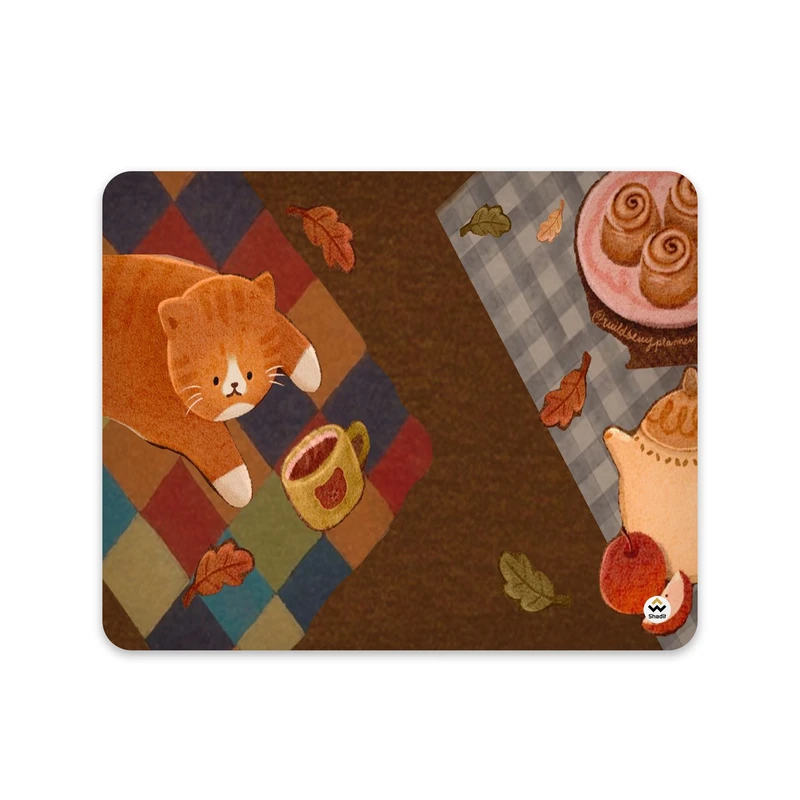 ماوس پد شادیت مدل گربه و پاییز کد226 سایز 24*19 سانتی متر