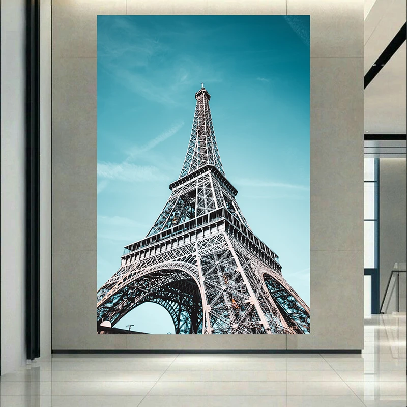 تابلو بوم طرح برج ایفل مدل نمای نزدیک کد AR4760