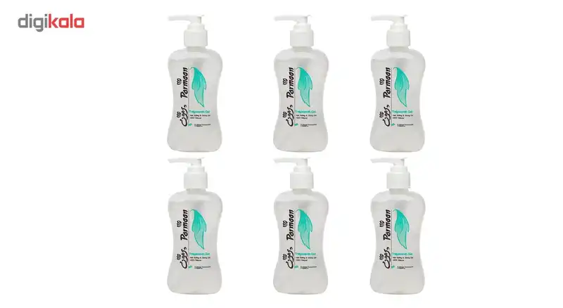 ژل حالت دهنده و براق کننده ی موی پرمون 200 گرم بسته 6 عددی