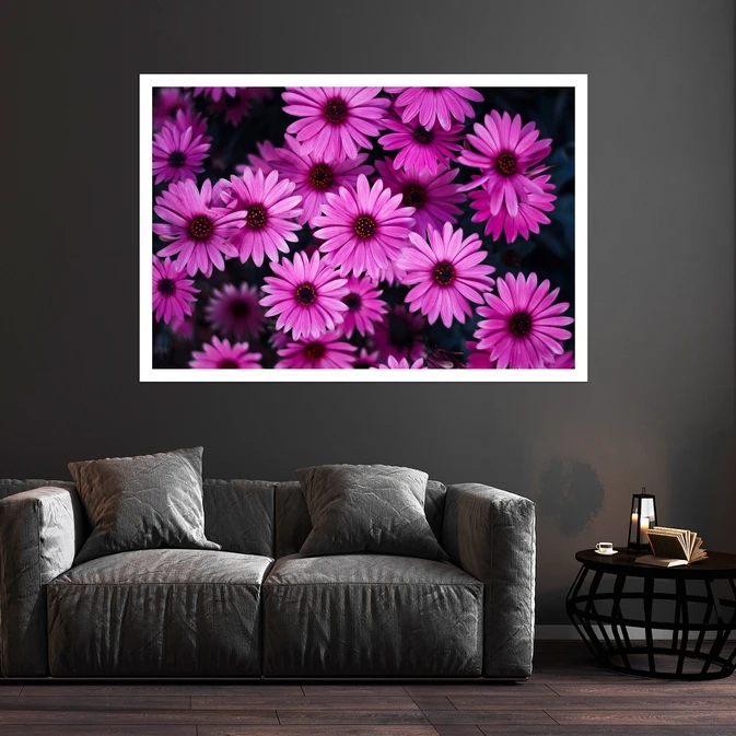 تابلو بکلیت طرح طبیعت و گل بهاری مدل قاب شاسی W-s8534