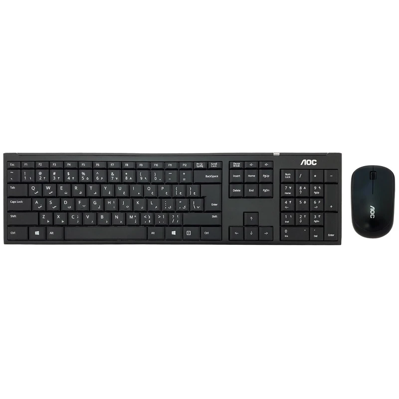 کیبورد و ماوس بی سیم ای او سی مدل KM200