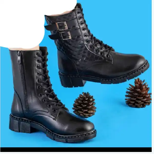 نیم بوت زنانه مدل دو سگک کد 001