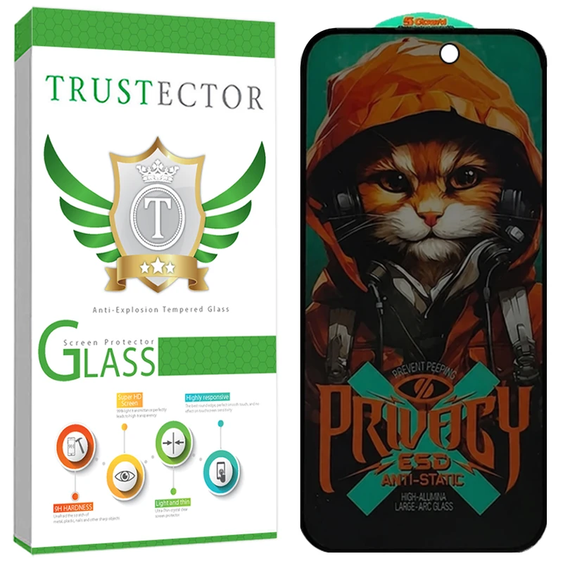 محافظ صفحه نمایش تراستکتور مدل CATPRVT مناسب برای گوشی موبایل اپل iPhone 16 Pro