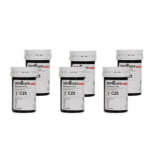 نوار تست قند خون اینفوپیا مدل EasyGluco - شش بسته 25 عددی