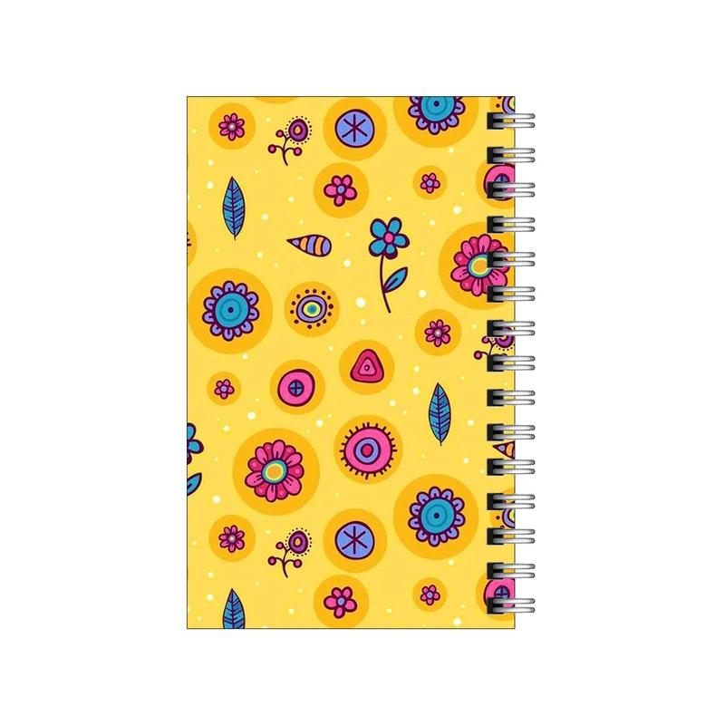 دفترچه یادداشت مدل to do list طرح پترن گل گلی زرد کد 2819996
