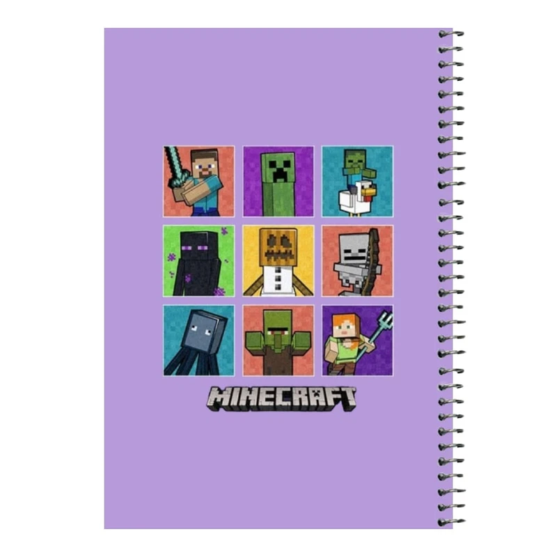 دفتر مشق 80 برگ اس جی مدل ماینکرفت کد۷   