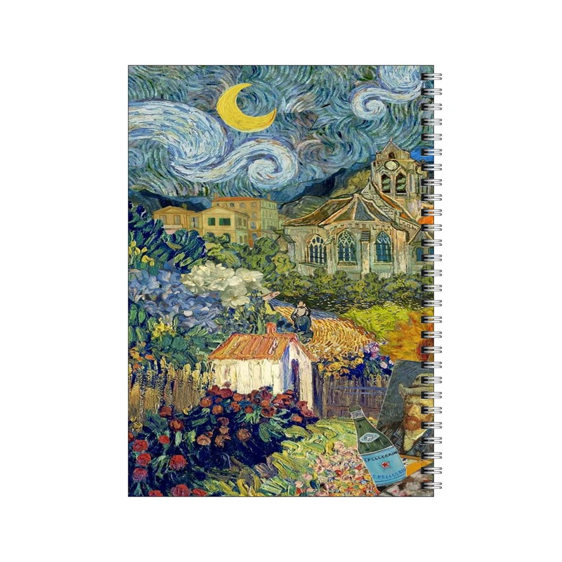 دفتر مشق 80 برگ بامبیلیپ طرح میکس سمی اثار ونگوگ کد 3544306