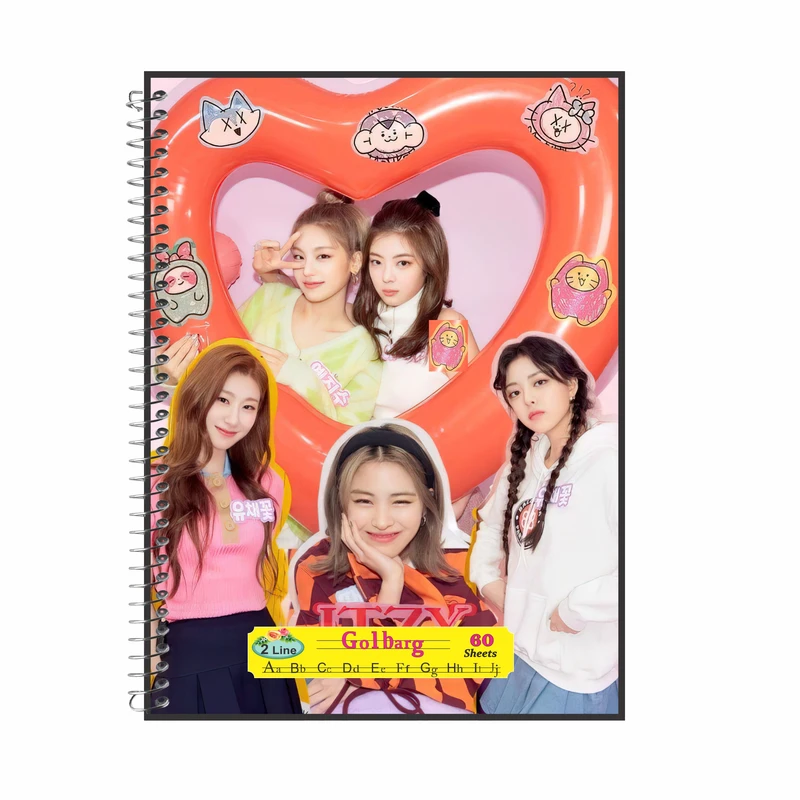 دفتر زبان 60 برگ گلبرک طرح ایتزی  کد 2306