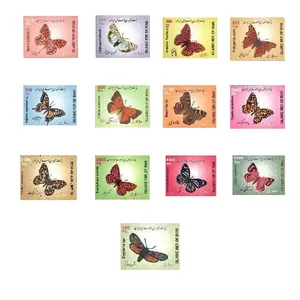 تمبر یادگاری مدل سری پستی جمهوری شاپرک ها مجموعه 13 عددی