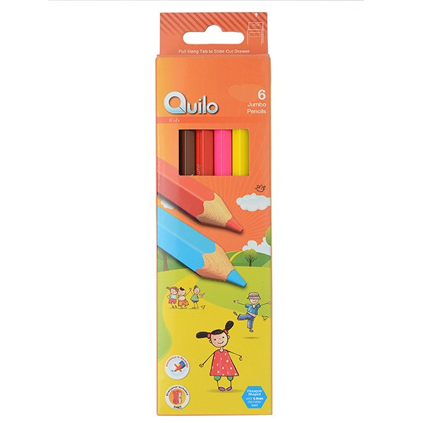 مداد رنگی 6 رنگ کوییلو مدل Jumbo کد 634011