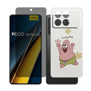 Glass Together model privacy Screen Protector Suitable for Xiaomi Poco X6 Pro Mobile Phone with Back cover sticker