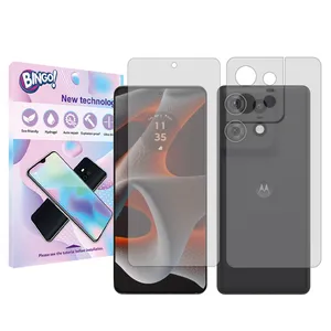 Bingo transparent Model Tough screen protector suitable for Motorola Edge 50 Pro Mobile phone with back protector