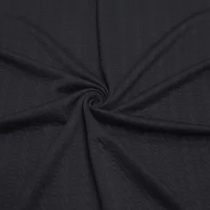 پارچه لباس عرض 1.6 متر مدل دورس فتیله ای رنگ مشکی