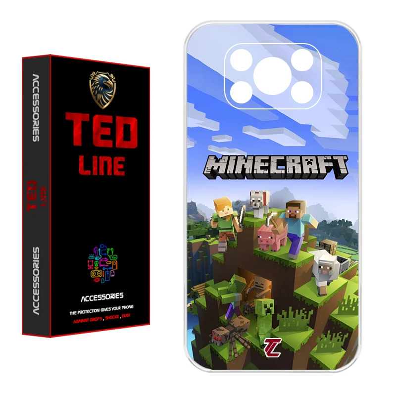 کاور تدلاین طرح ماینکرفت کد 1207 مناسب برای گوشی موبایل شیائومی Poco X3 / X3 Pro / X3 NFC