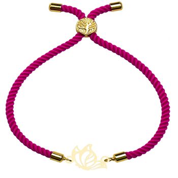 دستبند طلا 18 عیار زنانه کرابو طرح پروانه مدل kr10079