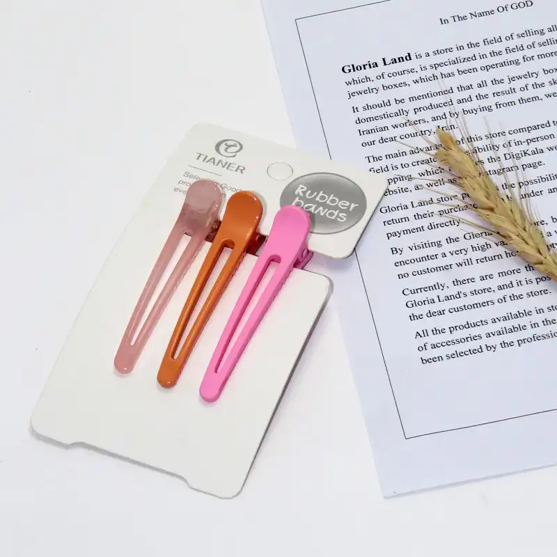 گیره مو زنانه مدل انبری کد 3158 مجموعه 3 عددی