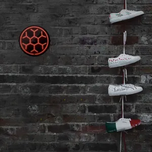 چراغ دیواری نئون دیزاین مدل Soccer-Ball-BL_RD