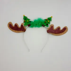 تل دست دوز زنانه مدل کریسمس طرح شاخ و درخت کاج