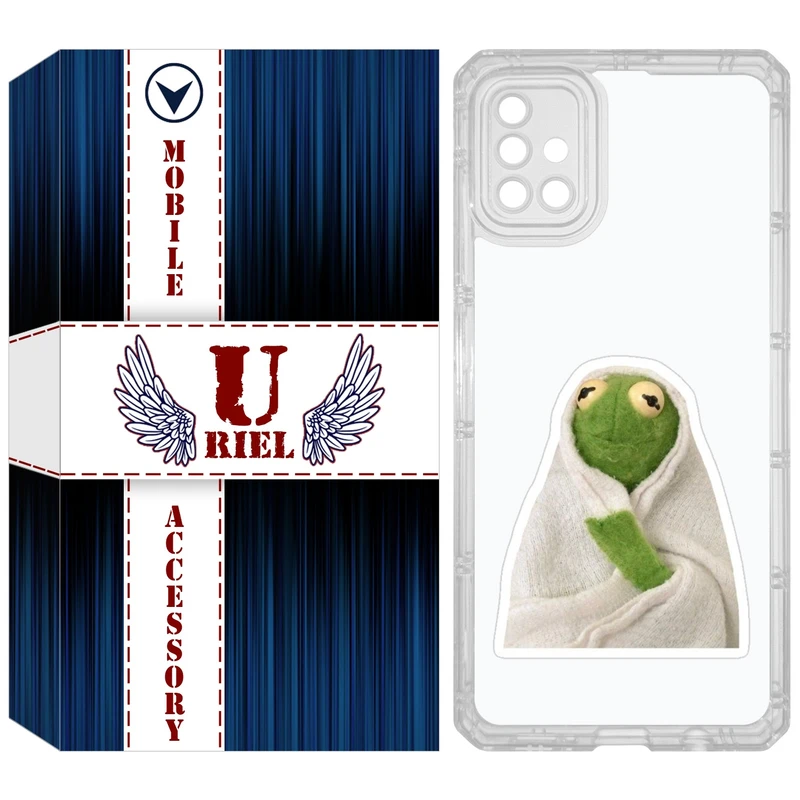 کاور یوریل مدل Clear کد 82 طرح قورباغه مناسب برای گوشی موبایل سامسونگ Galaxy A51