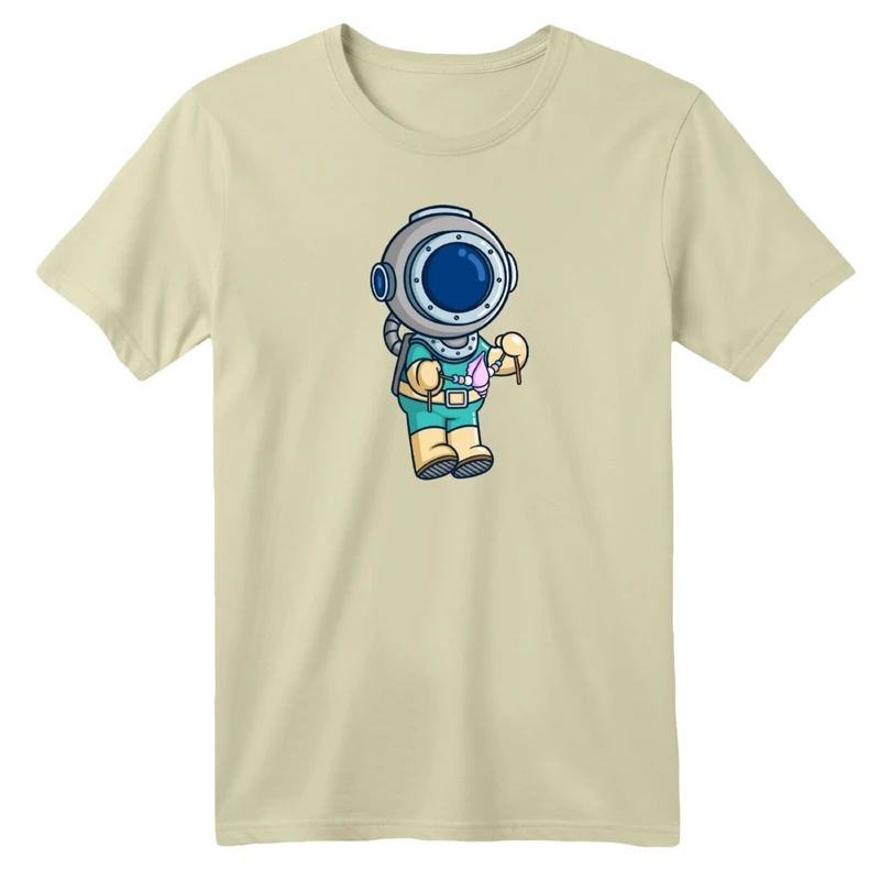 تی شرت آستین کوتاه بچگانه مدل آدم فضایی کد 02