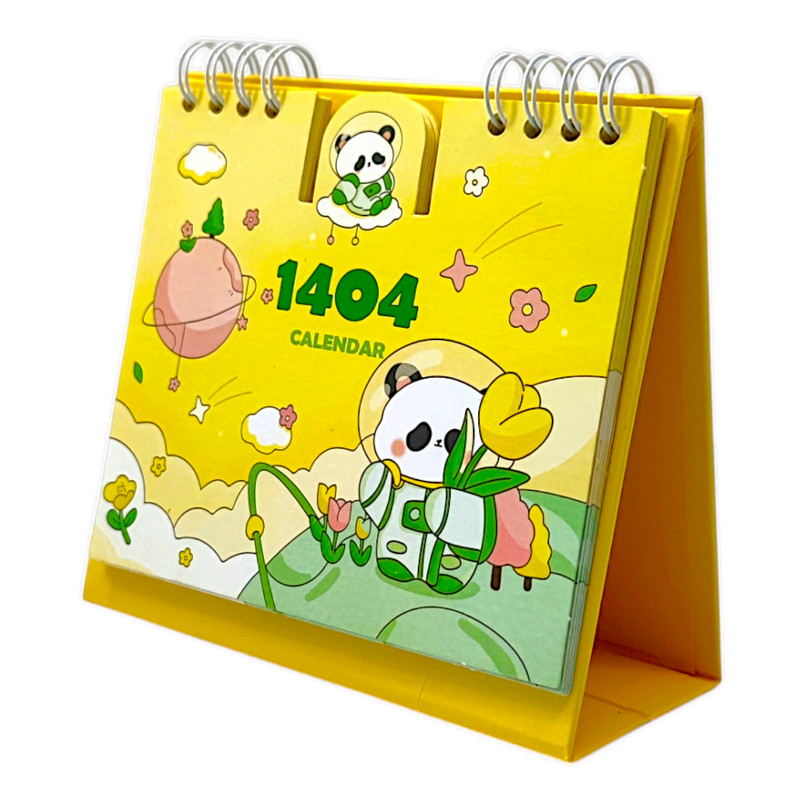 تقویم رومیزی سال 1404 پیتکو مدل فضانورد گل دار کد 821