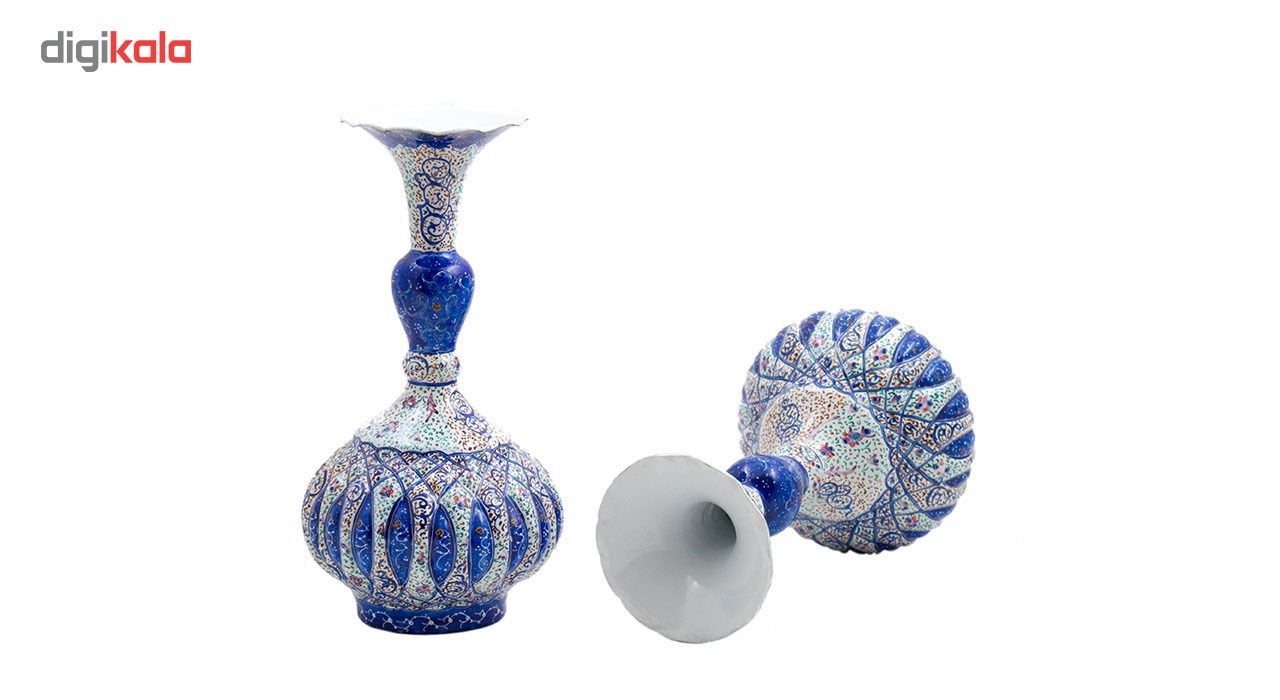 گلدان میناکاری مسی رستا طرح گیلاسی 6-13-102 ارتفاع 23 سانتی متر main 1 2