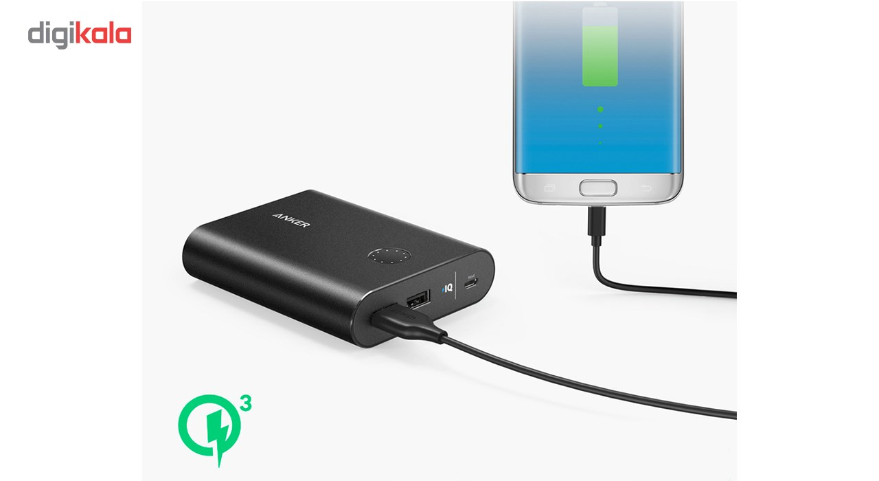 شارژر همراه انکر مدل A1316 PowerCore Plus With Quick Charge 3.0 با ظرفیت 13400 میلی آمپر ساعت