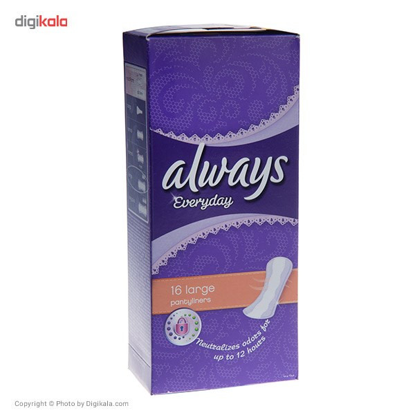 پد بهداشتی روزانه الویز مدل Large Panty Liners بسته 16 عددی