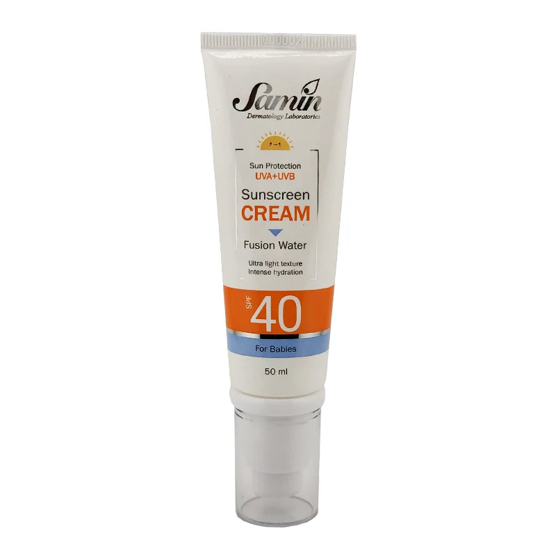 کرم ضد آفتاب فیوژن واتر کودک ثمین مدل Kids SPF40 حجم 50 میلی لیتر