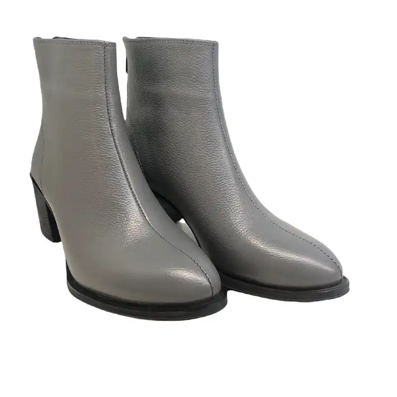 نیم بوت زنانه سرزمین چرم کد 5253 رنگ طوسی