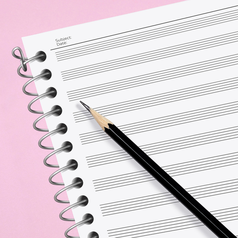 دفتر نت موسیقی 50 برگ خندالو مدل ویولن کد F318