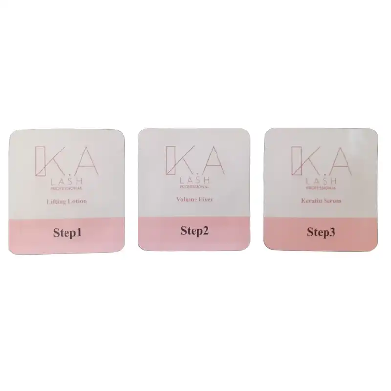 مواد لیفت ابرو و مژه کی لش مدل STEP 1-2-3 حجم 3 میلی لیتر بسته 3 عددی